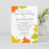 Invitation Mariage Feuilles d'automne (Debout devant)