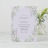 Invitation Mariage Feuilles de Lavande (Debout devant)
