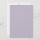 Invitation Mariage Feuilles de Menthe Lilas (Dos)