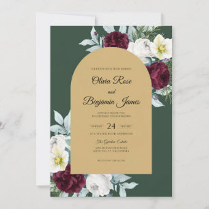 Invitation Mariage Feuilles de Vigne Chaleureux