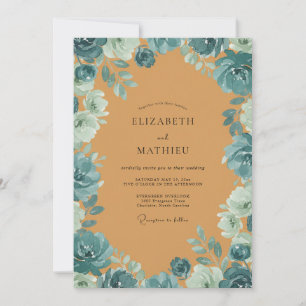 Invitation Mariage Feuilles d'Ocre de Teal