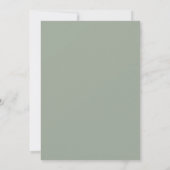 Invitation Mariage Feuilles Peintes Sauge (Dos)