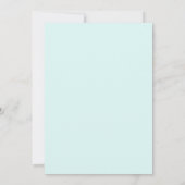Invitation Mariage Feuilles Peintes Turquoise (Dos)