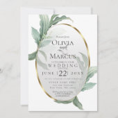 Invitation Mariage | Feuilles tropicaux modernes et élégants (Devant)