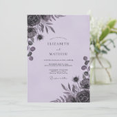 Invitation Mariage Feuilleux d'Améthyste Maussade (Debout devant)