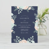 Invitation Mariage Feuillu Abricot de Minuit (Debout devant)