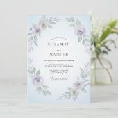 Invitation Mariage Feuillu au Pervenche Côtier (Debout devant)