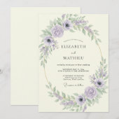 Invitation Mariage Feuillu aux Pistaches (Devant / Derrière)