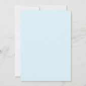 Invitation Mariage Feuillu Bleu Azure (Dos)