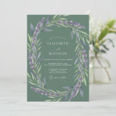 Invitation Mariage Feuillu de Lilas Mousseux (Debout devant)