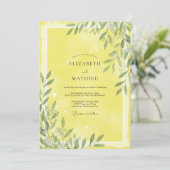 Invitation Mariage Feuillu Ensoleillé (Debout devant)