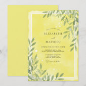 Invitation Mariage Feuillu Ensoleillé (Devant / Derrière)