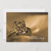 Invitation Mariage Fiançailles de ceinture coupe princesse (Devant)