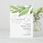 Invitation Mariage Fiançailles de la verdure tropicale (Debout devant)