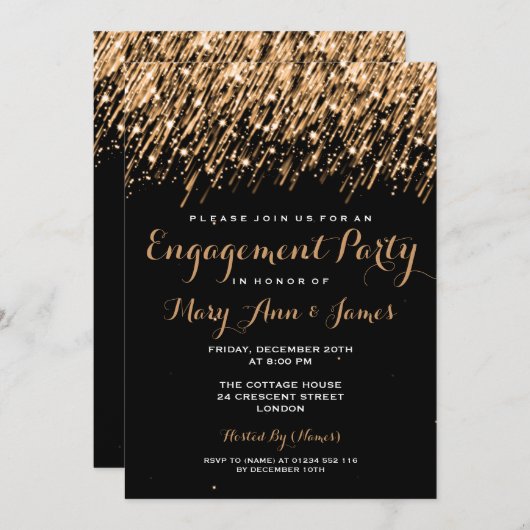 Invitation Mariage Fiançailles en chute libre (Devant / Derrière)