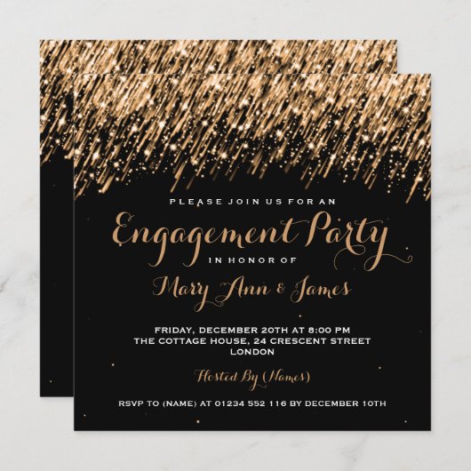 Invitation Mariage Fiançailles en chute libre (Devant / Derrière)