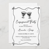 Invitation Mariage Fiançailles manuscrit (Devant / Derrière)