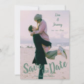 Invitation Mariage Fiançailles moderne photo (Devant)