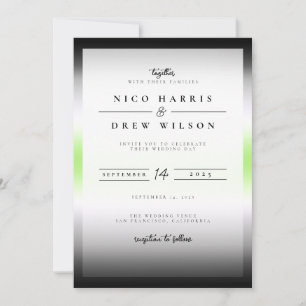 Invitation Mariage Fierté Agender Élégant