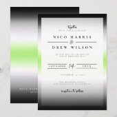Invitation Mariage Fierté Agender Élégant (Devant / Derrière)