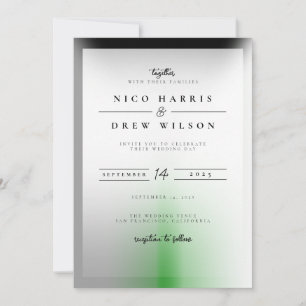 Invitation Mariage Fierté Demiromantique Élégant