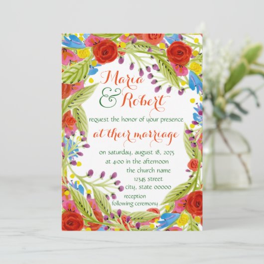 Invitation Mariage Fiesta (Debout devant)