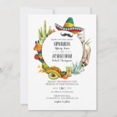 Invitation Mariage Fiesta mexicain aquarelle (Devant)