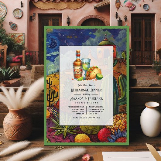 Invitation Mariage Fiesta Taco Bout un dîner de répétition