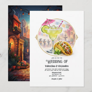 Invitation Mariage Fiesta Tacos et Tequila Amusants