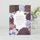 Invitation Mariage Figue Sauvage, Rose de Cacao et Lavande Do (Debout devant)