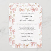 Invitation Mariage Fille Blush Pink (Devant / Derrière)