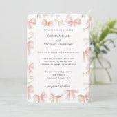 Invitation Mariage Fille Blush Pink (Debout devant)