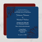 Invitation Mariage Fireworks bleu (Devant / Derrière)