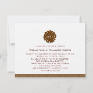 Invitation Mariage Fleur Abstrait