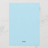 Invitation Mariage Fleur Artistic Bleu Ciel (Dos)