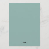Invitation Mariage Fleur Artistiques Teal Bloom (Dos)