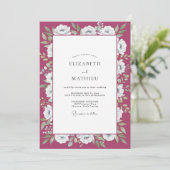 Invitation Mariage Fleur Blanche de Baie (Debout devant)