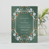 Invitation Mariage Fleur Blanche de la Forêt (Debout devant)