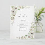 Invitation Mariage Fleur Blanche en Fleur (Debout devant)