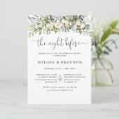 Invitation Mariage Fleur Blanche La Nuit Avant  (Debout devant)