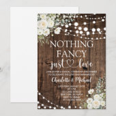 Invitation Mariage Fleur Blanche Rien de Fantaisiste Juste Am (Devant / Derrière)