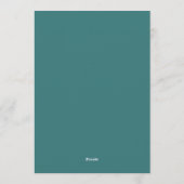 Invitation Mariage Fleur Bleu-vert (Dos)