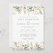 Invitation Mariage Fleur Bohème Champêtre (Devant)