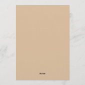 Invitation Mariage Fleur Botanique Beige (Dos)