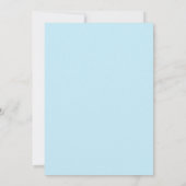 Invitation Mariage Fleur Botanique Bleu Jaune (Dos)