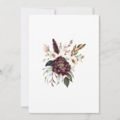 Invitation Mariage Fleur Botanique Rose Violet (Dos)