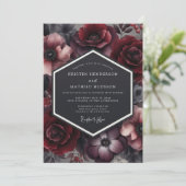 Invitation Mariage Fleur Claret Penumbral (Debout devant)