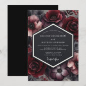 Invitation Mariage Fleur Claret Penumbral (Devant / Derrière)