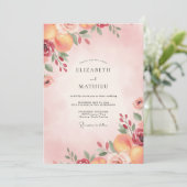 Invitation Mariage Fleur d'Abricot Écarlate (Debout devant)