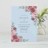 Invitation Mariage Fleur d'Azur de Baie (Debout devant)
